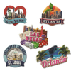 Custom Printing Resin Tourist Gift Collection USA City Souvenir Fridge Magnet