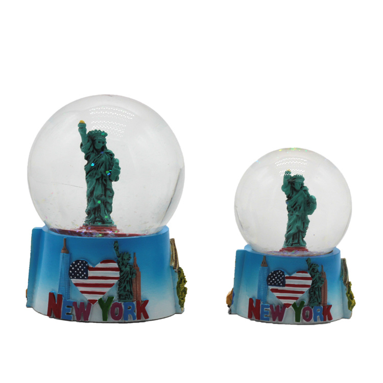 Customized Resin 3D Landscape Santorini Greece Souvenir Snow Globe