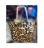 Wholesale Large Canvas Women Beach Bag Leopard Print Tote Bag