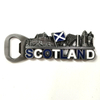 Wholesale Custom Alloy Metal Scotland Souvenir Fridge Magnet Bottle Opener