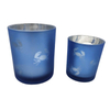 Wholesale Custom Nordic Ocean Beach Style Home Decorative Frosted Glass Candle Holders