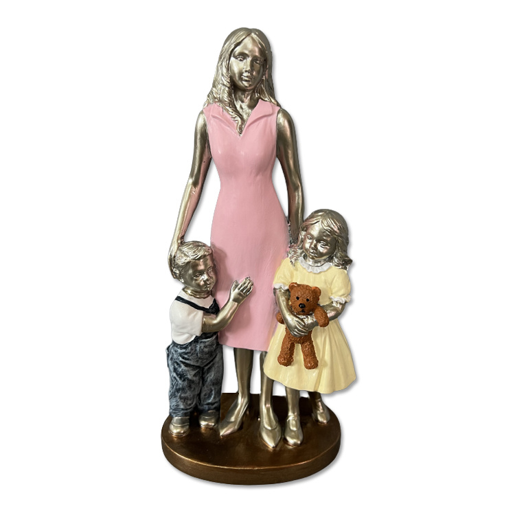 Memorial Gift Resin Family Sculpture Home Decor Family of 4 Figurines