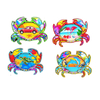 Factory Wholesale Custom Shape MDF Fridge Magnet Epoxy Wood Beach Souvenir Crab Magnet