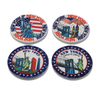 Wholesale Custom Ceramic Drink Tea Coffee Coaster Las Vegas Souvenir Gift Coaster with Cork Back