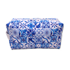 Custom Logo Beach Print PU Leather Large Capacity Travel Organizer Makeup Cosmetic Bags