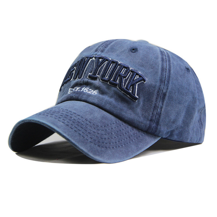 Custom Logo Washed Distressed Patch Embroidered Baseball Cap