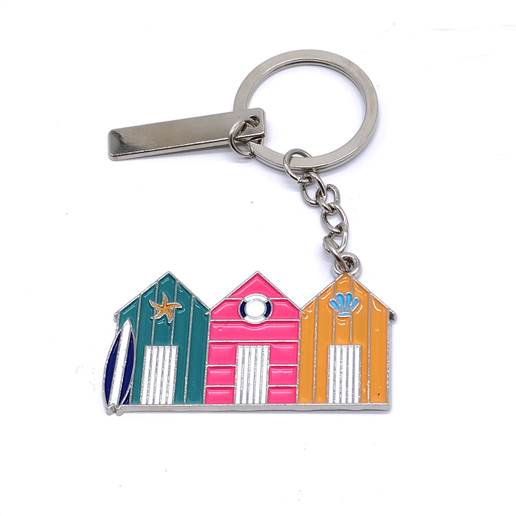 Custom Metal Tourist Beach Souvenir USA Miami Florida Flamingo Keychain