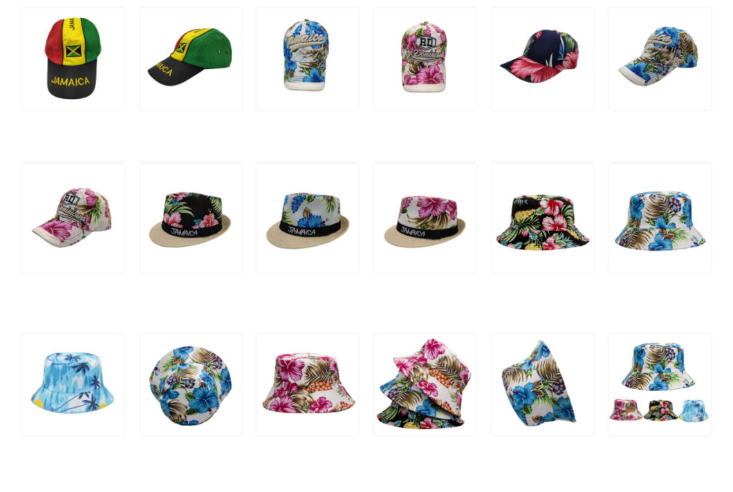 Factory Wholesale Blue Tourist Souvenir Beach Ocean Fiji Bucket Hat with Custom Logo