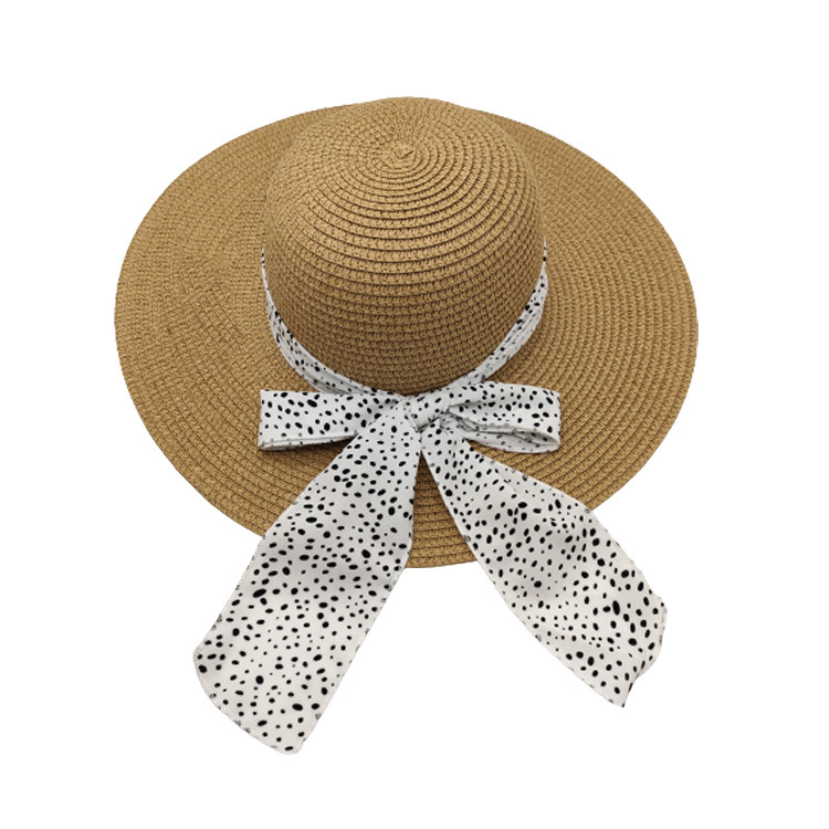 Custom Logo Women Summer Beach Big Sun Female Floppy Straw Hat