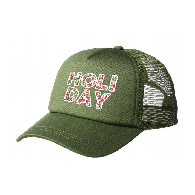 Custom Logo Printing Tropical Flower Miami Beach Cap