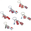 Wholesale Custom Metal UK Flag Keyring London Souvenir Keychain