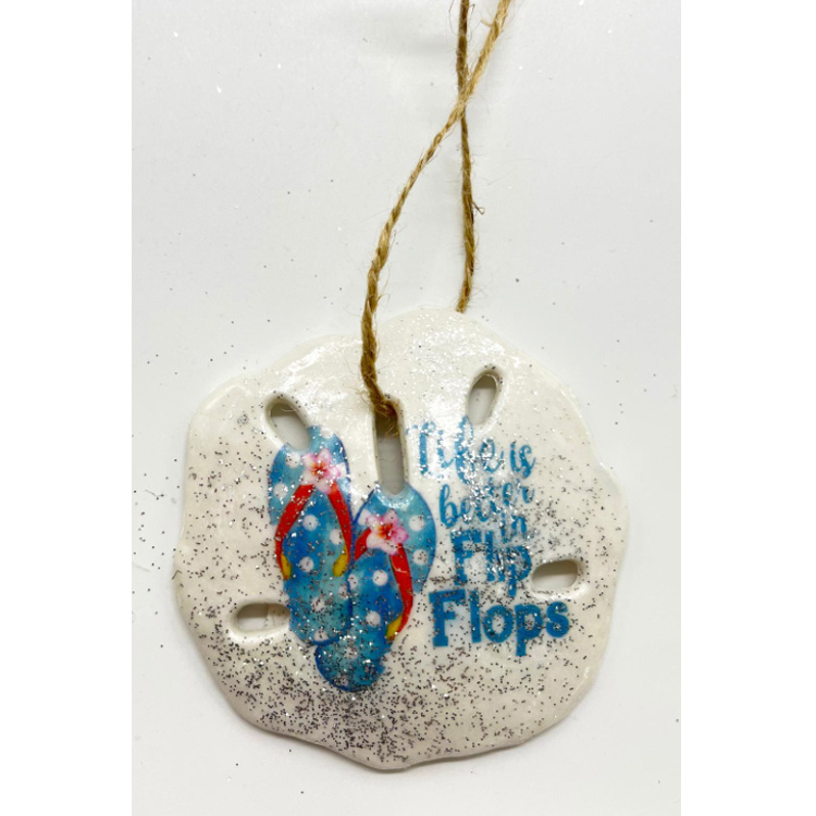 Custom Beach Souvenir Resin Polyresin Personalised Sea Turtle Christmas Ornaments