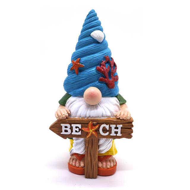 Custom Mini Resin Beach Summer Gnomes Garden Decorations