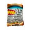 Custom Hand Painted Polyresin Spain Tourist Souvenirs Madrid Fridge Magnet