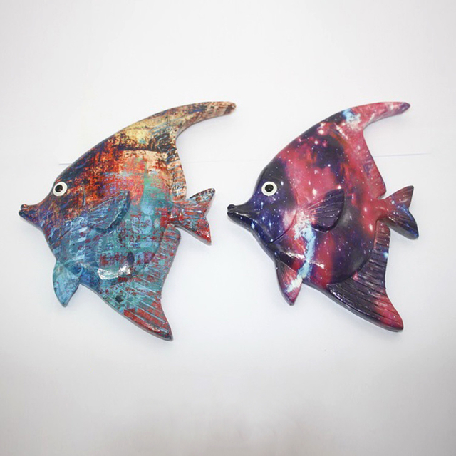 Custom Home Decoration Animal Wall Mounted Resin Fish Wall Decor