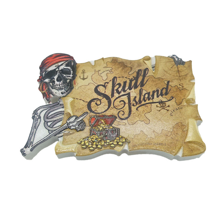 Factory Wholesale Printing Resin Pirates of The Caribbean Souvenir Fridge Magnet