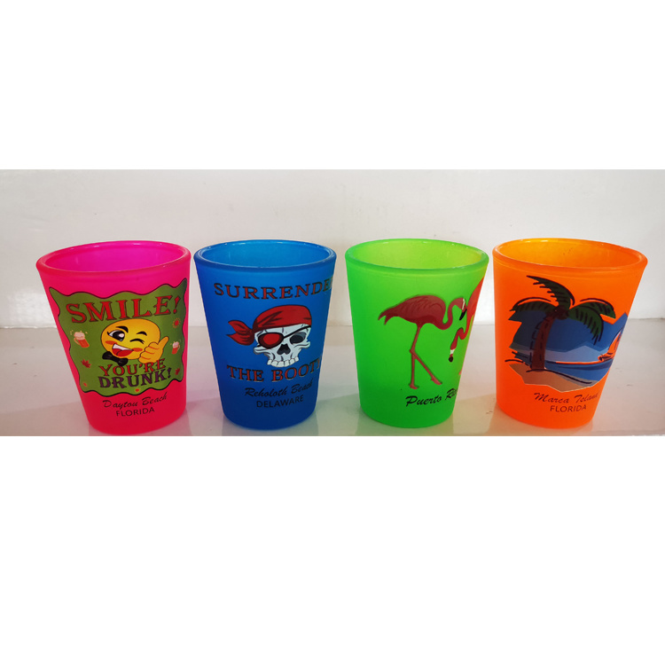 Wholesale Custom 1.5 Oz Sublimation Frosted Shot Glass