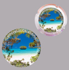 Custom Round Shape Beach Clear Glass Ashtray for Souvenir Gift