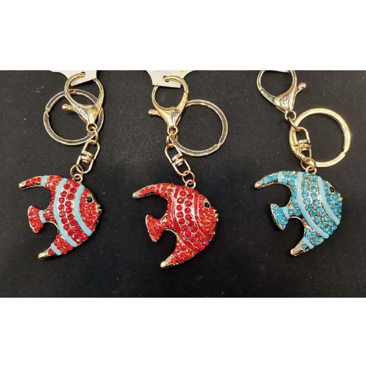 Wholesale Souvenir Gift Alloy Rhinestone Beach Ocean Sea Animal Dolphin Keychain