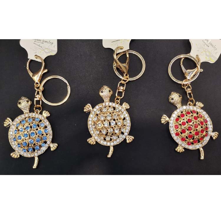 Wholesale Crystal Rhinestone Keyring Pendant Beach Tourist Souvenir Tropical Fish Keychain