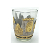 Tourist Souvenir Custom Shot Glass with Metal Decor