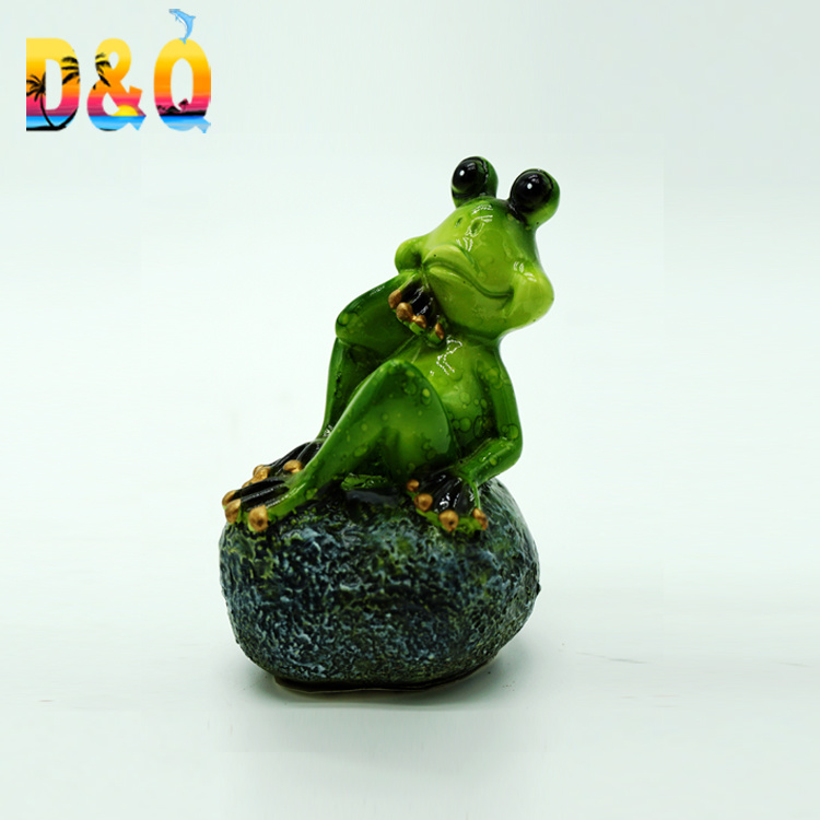 Custom Animal Figurine Resin Frog Statue Yoga Frog for Home Decor