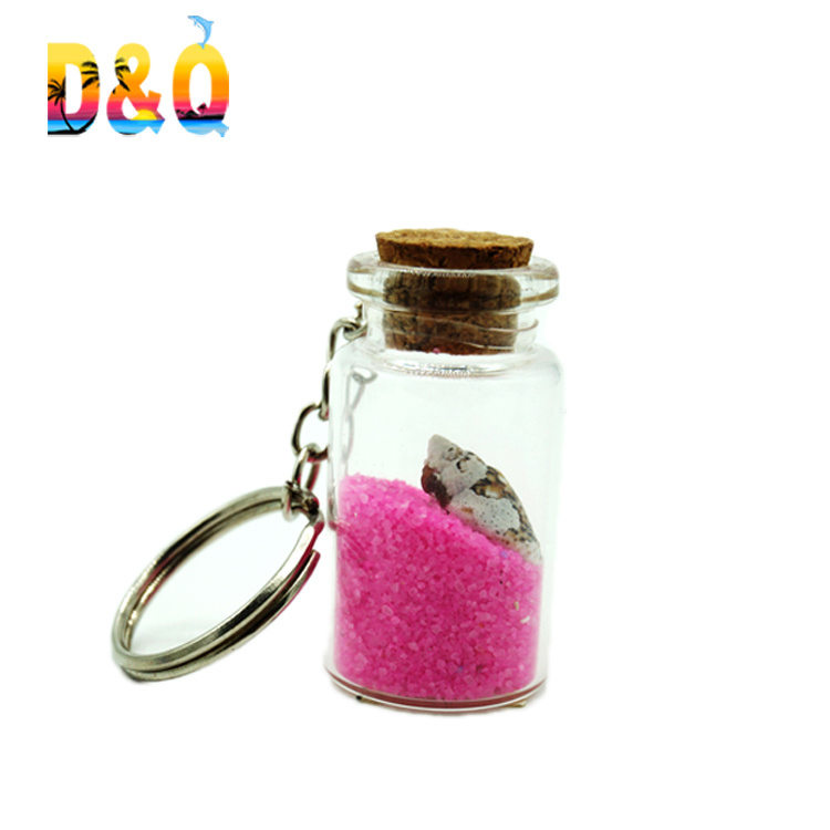 Wholesale Tourist Souvenir Gift Colorful Sand Bottle Keychain