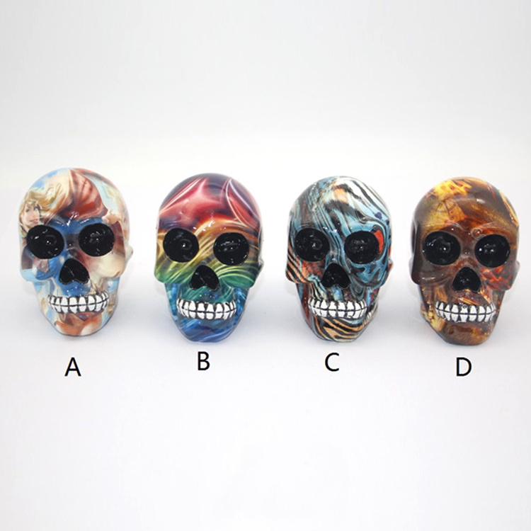 Custom Skull Figurine Home Decor Resin Skull Head Statue