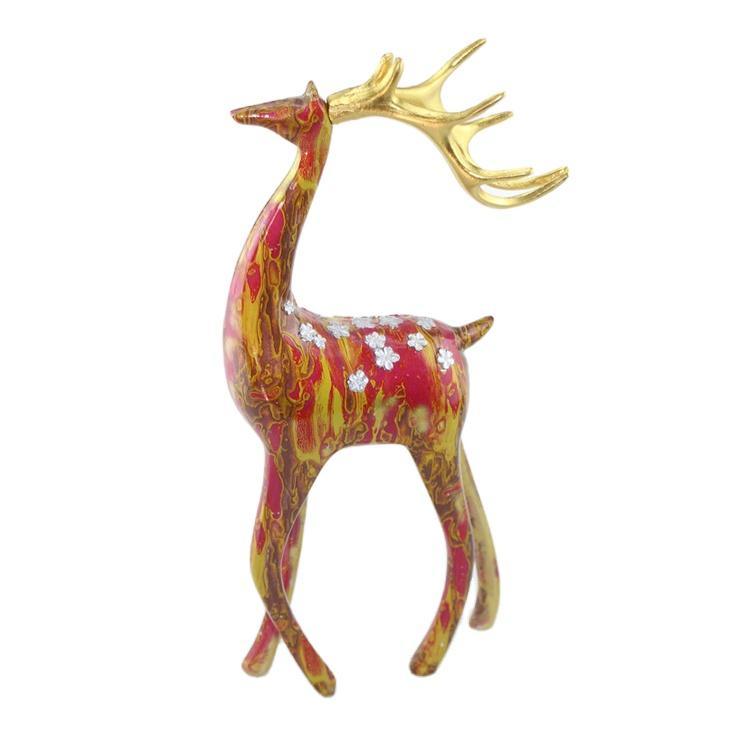 Modern Light Luxury Animal Design Resin Large Deer Statue for Home Decoration