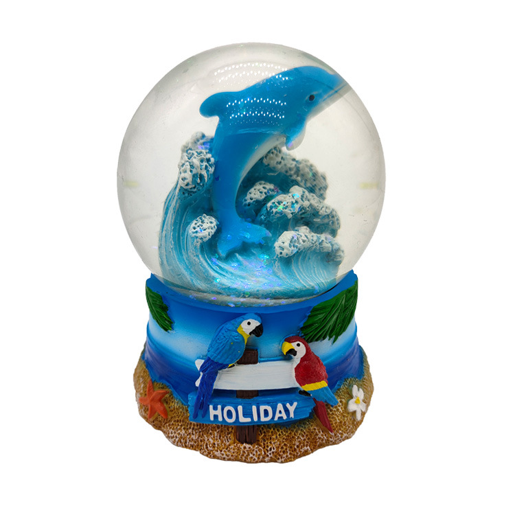 Tropical Saint Martin Beach Resin Tourist Souvenir Items St. Maarten Souvenir Snow Globe