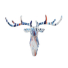 Modern Luxury Indoor Home Decor Resin 3D Deer Head Living Room Decor Wall Hanging