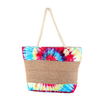 Wholesale Women Fashion Beach Bag Canvas Rainbow Tie Dye Tote Bags