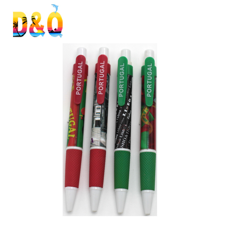 Customized Full Body Logo Promotional Souvenir Ballpoint Pen Plastic Ball Pen