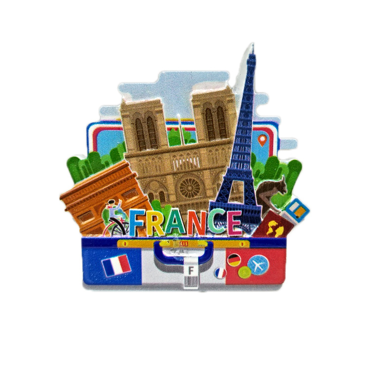 Custom Resin 3D Printed Country City France Paris Souvenir Fridge Magnet