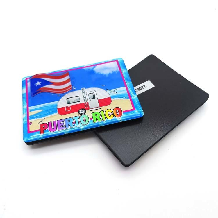 Custom Epoxy Printing Country Souvenir Magnet Puerto Rico Souvenir EVA Fridge Magnet