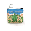 Beach Souvenir Turtle Coin Purse Custom Mini PU Leather Zipper Coin Pouch