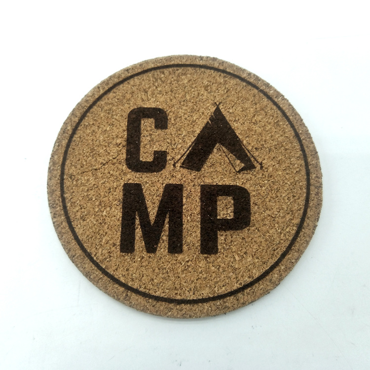 Cheap Price Custom Promotional Blank Cork Table Coaster, Screen Print Logo Cork Tea Mat Cork Beer Drink Cup Mat Beer Coaster