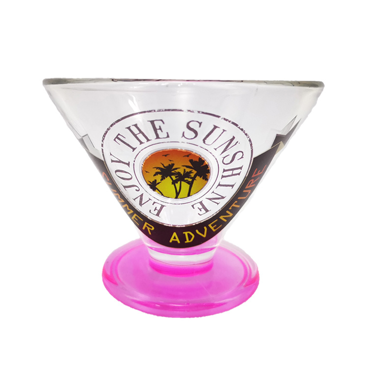 Custom Logo Party Decor Tourist Beach Souvenir Glass Ice Cream Cup