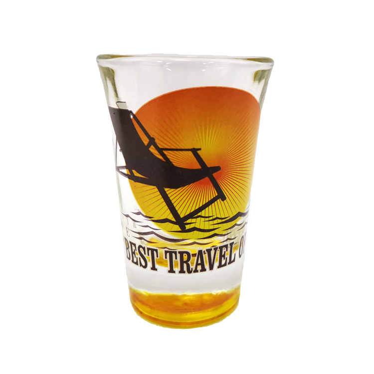 Personalized Logo Printed Custom Beach Tourist Souvenir Shot Glass