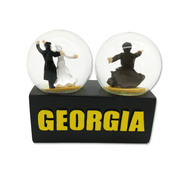 Custom Resin Tourist Georgia Souvenir Snow Globe