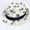 Custom Logo Natural Palm Tree Summer Beach Jazz Hats Paper Straw Fedora Hat Wholesale