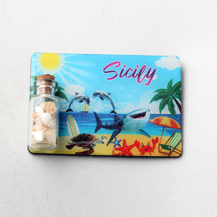 Customized Beach Tourist Gift Italy Florence Sicily Souvenir Fridge Magnet