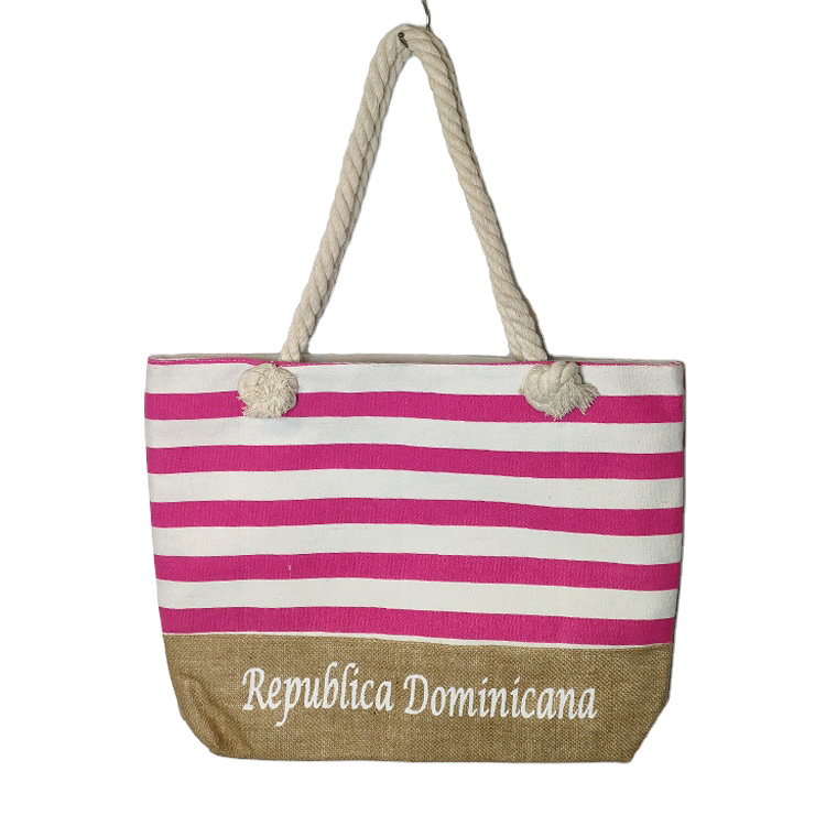 Customized Digital Printing Canvas Lady Leisure Vacation Tourist Souvenir Beach Shell Tote Bag