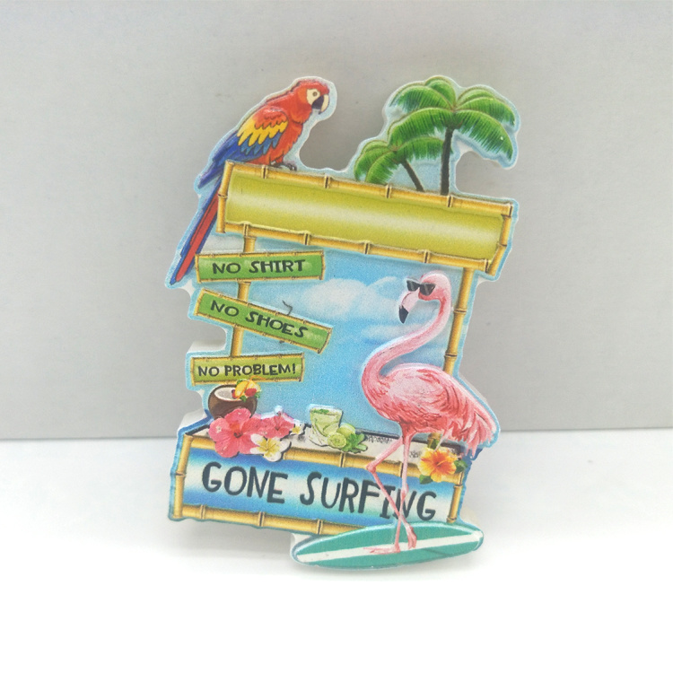 Factory Customized Resin UV Printing Fridge Magnet Tropical Caribbean Beach Island Souvenir Gifts