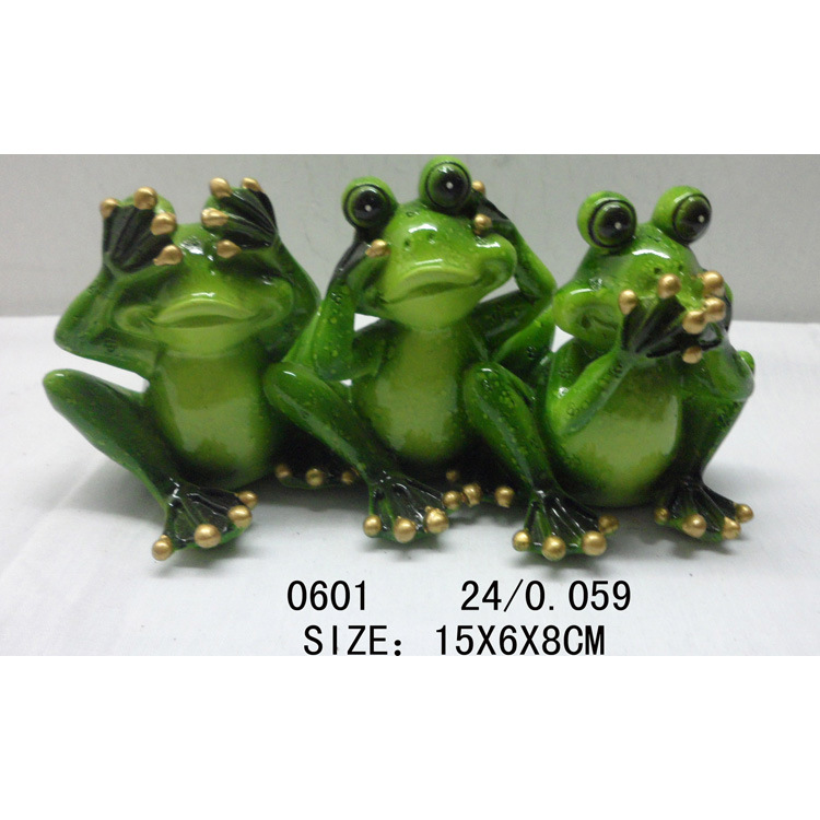 Wholesale Home Garden Decor Cute Yoga Frog Statue Resin Frog Figurine