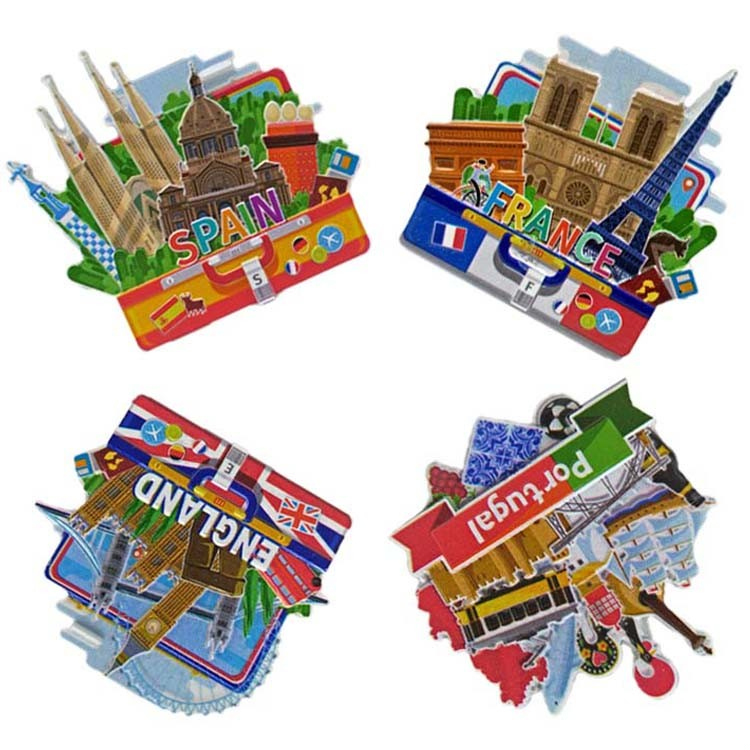 Custom Resin 3D Printing City Souvenir Country Fridge Magnet