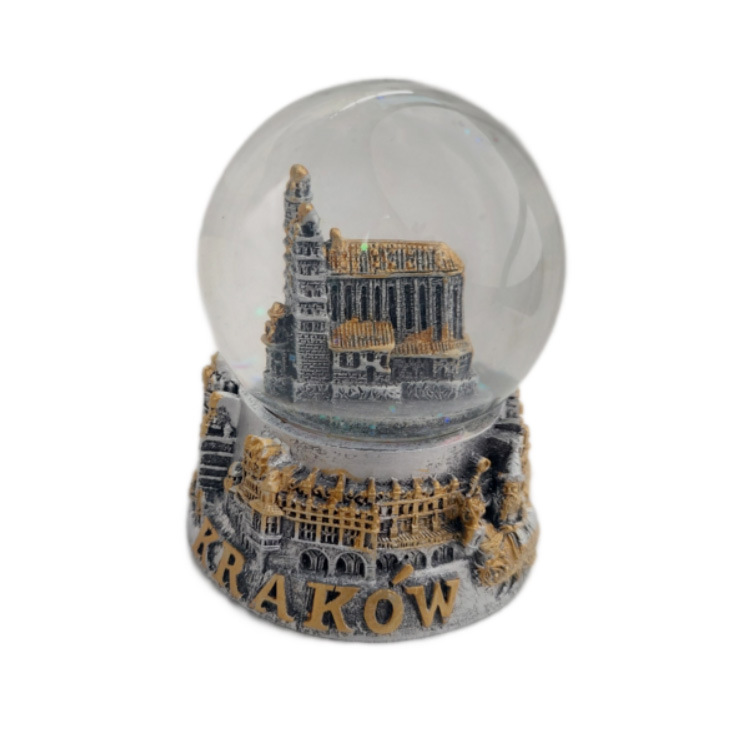 Customized Resin Building Style Poland Souvenir Snow Globes