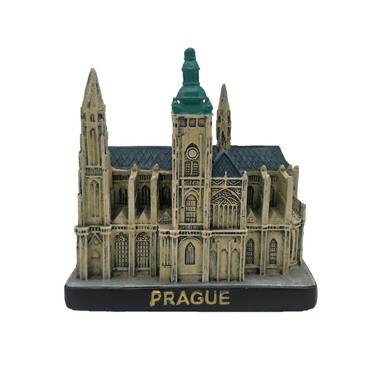 Customized Famous Resin 3D Building Model Church Souvenir Statue