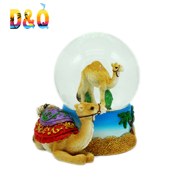 Customized Tourism Souvenir Resin Camel Snow Globe