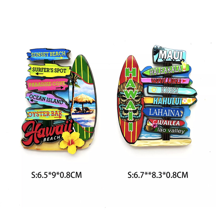 Beach Souvenir Wood Magnet Hawaii Hula Souvenir Fridge Magnet